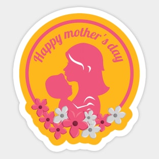 Happy mothers day mother and child Sticker